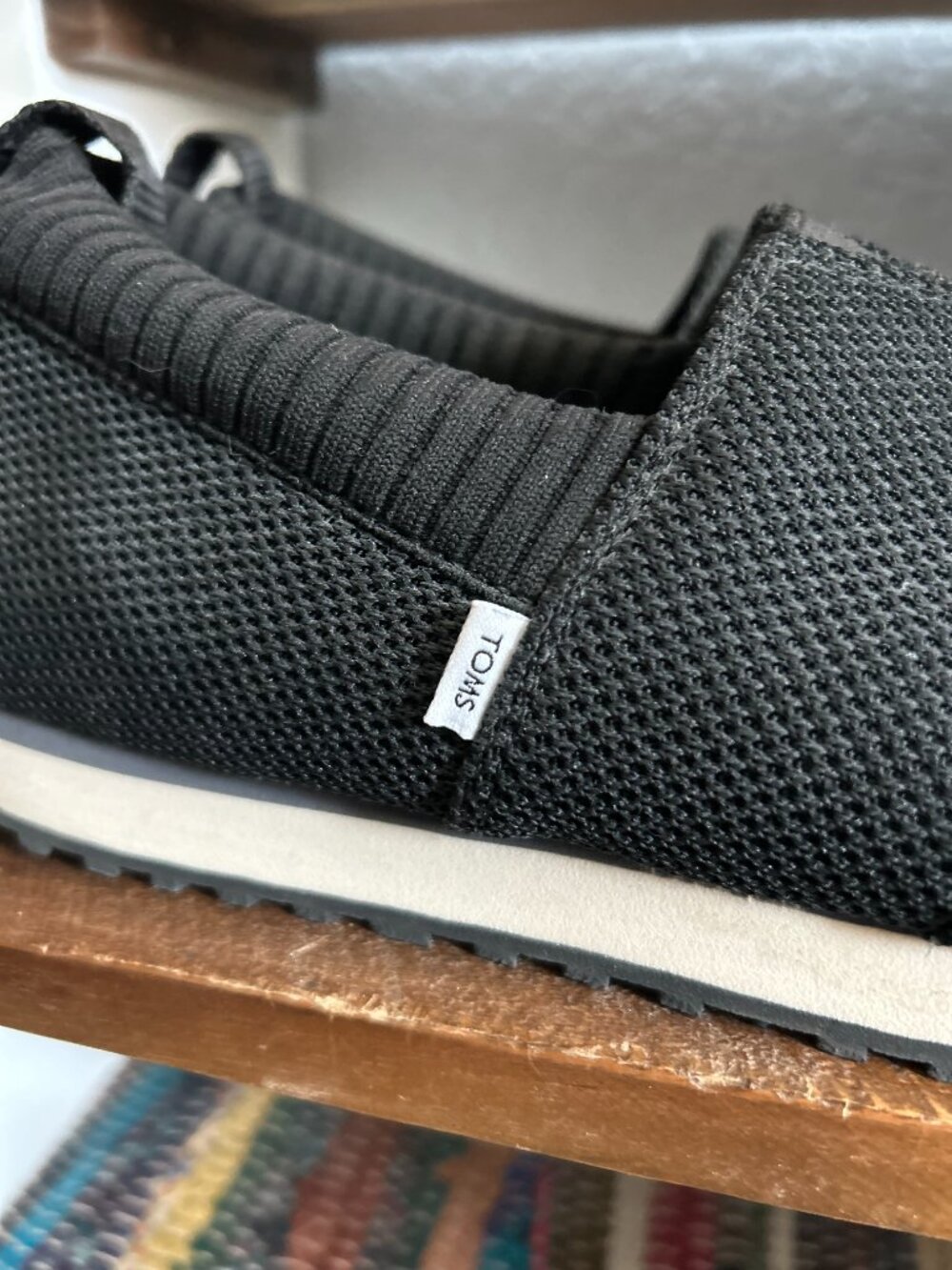 TOMS Alpargata Resident 2.0 Black Knit Slip On Sneakers Women's Size 8 - Picture 7 of 7